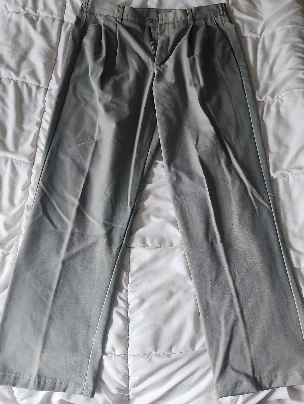 Eddie Bauer Men's Pleated Dress Pants - Gray